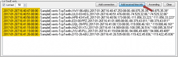 GeoEvent Logger Add received time info option