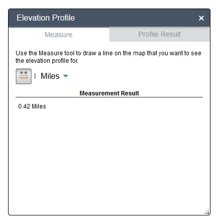 Use Elevation Profile widget