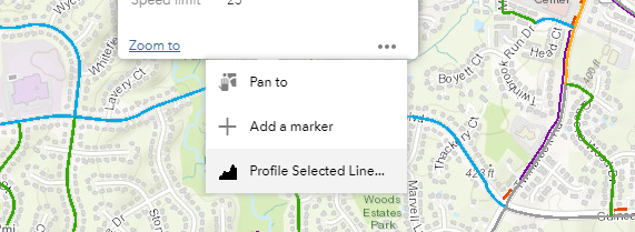 Profile selected line