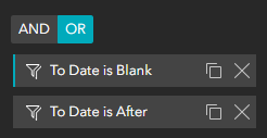 OR option on the Content tab