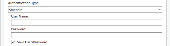 Standard authentication for a connection Standard authentication for a connection