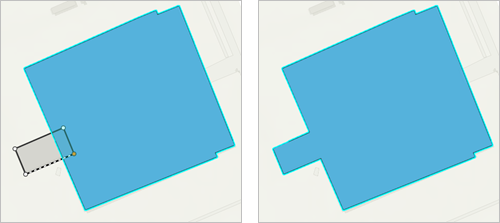 Add geometry to a polygon feature